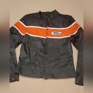 Harley-Davidson Black and Orange Jacket Size Small